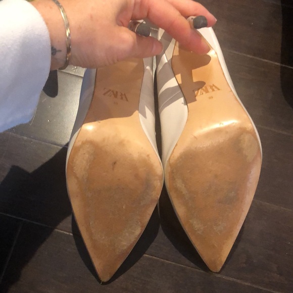 4” heeled Zara pumps bundle size 8/39 black, grey, chartreuse - Picture 9 of 13